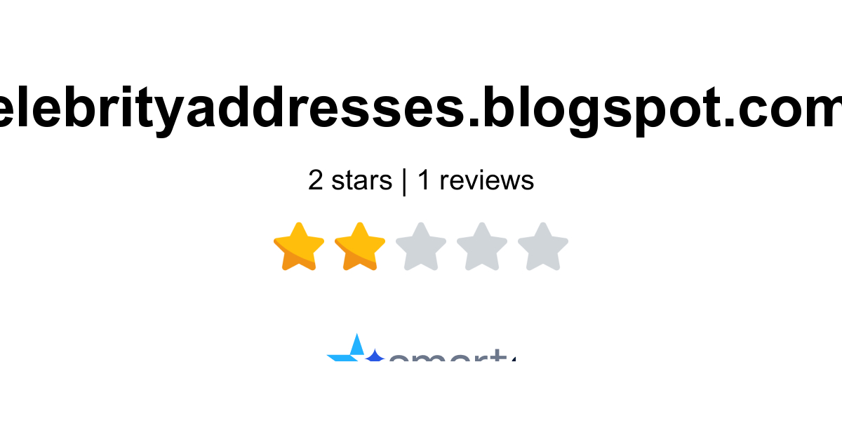 Celebrity Addresses Directory Reviews - 1 Customer Rate 1.0/5 (2026 ...