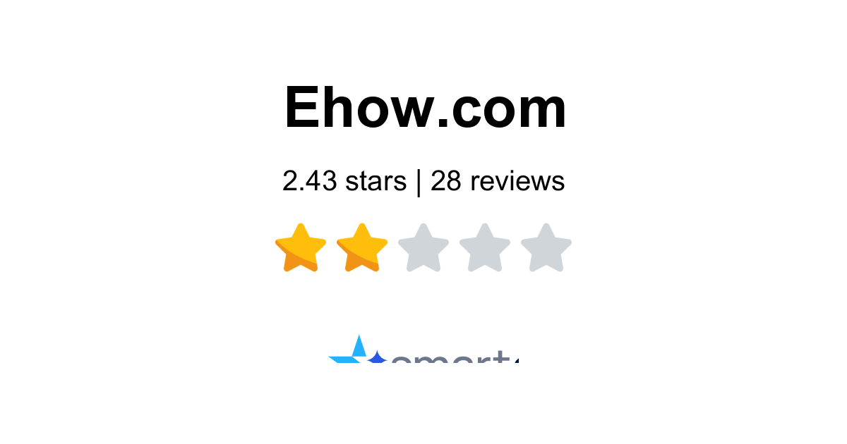 eHow Reviews - Read 28 Customer Reviews of EHow | SmartCustomer