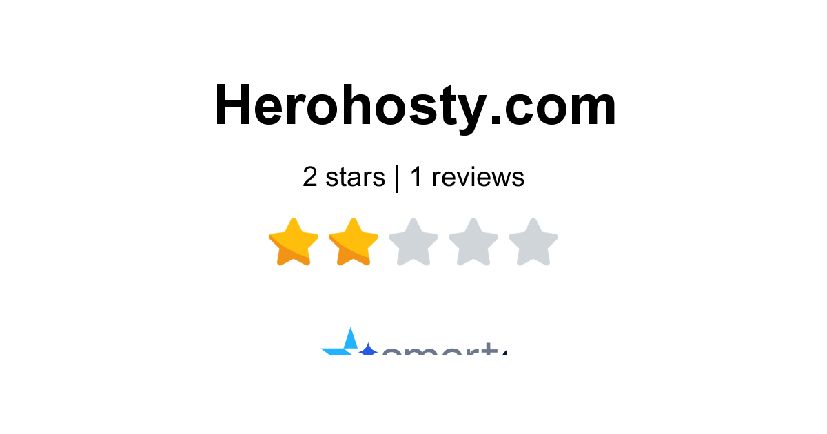 Herohosty Reviews - Read 1 Customer Reviews of Herohosty | SmartCustomer