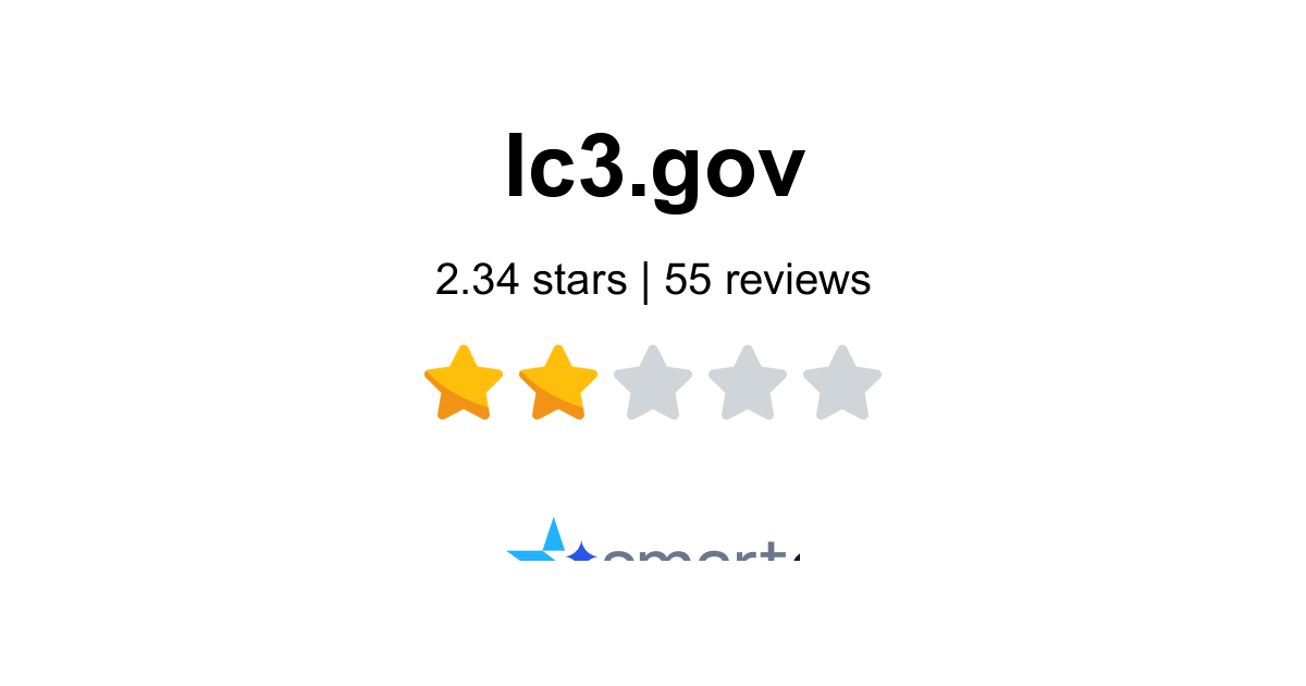 Ic3.gov Reviews - 55 Customers Rate 1.6/5 (2026) | SmartCustomer